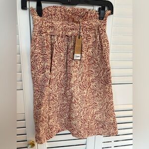 Soeur red and cream floral skirt